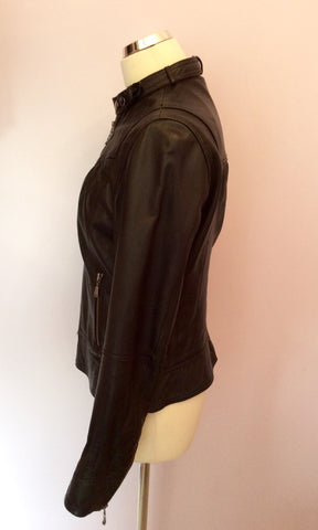 Ted Baker Black Soft Leather Zip Up Jacket Size 4 UK 12 - Whispers Dress Agency - Womens Coats & Jackets - 2