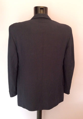 Jaeger Dark Blue Linen & Silk Suit Size 40S/ 32W/ 31L - Whispers Dress Agency - Sold - 3