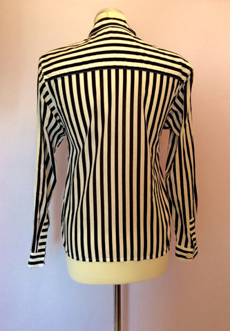Vintage Blue  & White Stripe Cotton Shirt Size 32" Approx 10 - Whispers Dress Agency - Sold - 2