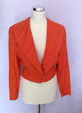 Vintage Paul Costelloe Orange Linen Jacket Size 8 - Whispers Dress Agency - Womens Vintage - 1