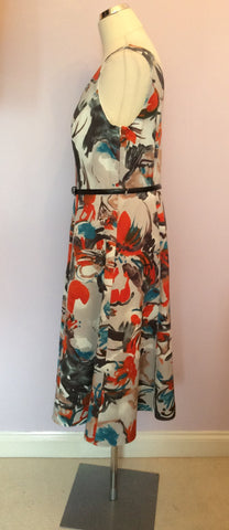 Betty Jackson Black Multi Coloured Print Dress Size 14 - Whispers Dress Agency - Sold - 2