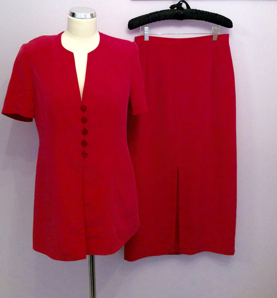 Jacques Vert Fuchsia Pink Long Skirt & Jacket/Top Suit Size 10/12 - Whispers Dress Agency - Womens Suits & Tailoring - 1