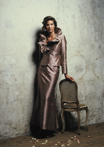Paule Vasseur Wine Silk Jacket, Top & Long Skirt Size 16 - Whispers Dress Agency - Womens Special Occasion - 11