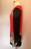 Star By Julien Macdonald Red, White & Black Print Dress Size 12 - Whispers Dress Agency - Sold - 2