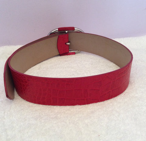 Brand New Hobbs Red Leather Belt Size Small - Whispers Dress Agency - Sold - 2