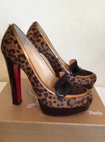 Christian Louboutin Leopard Print Platform Heels Size 6/39 - Whispers Dress Agency - Sold - 3