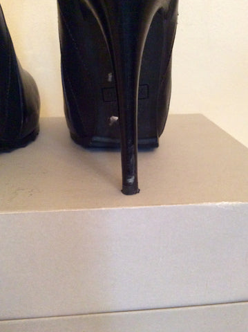 Bronx Black Leather High Heeled Ankle Boots Size 3.5/36 - Whispers Dress Agency - Womens Boots - 4