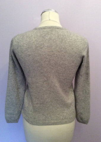 Isle Light Grey 100% Cashmere Crew Neck Jumper Size S - Whispers Dress Agency - Sold - 2