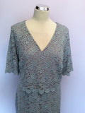 BRAND NEW PER UNA SILVER GREY LACE SPECIAL OCCASION DRESS SIZE 20 - Whispers Dress Agency - Sold - 2