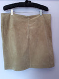 Kaliko Beige Soft Suede Mini Skirt Size 14 - Whispers Dress Agency - Womens Skirts - 2