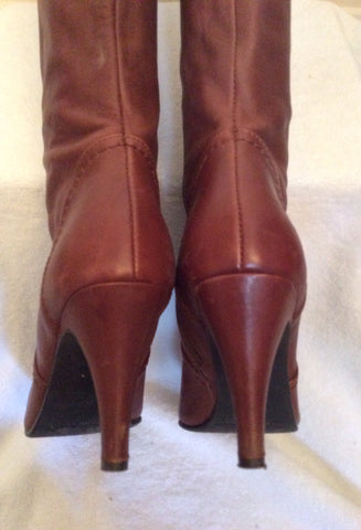Staccato Brown Leather Knee High Boots Size 6/39 - Whispers Dress Agency - Sold - 5