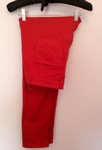Hauber Red Stretch Slim Leg Jeans Size 14 - Whispers Dress Agency - Womens Jeans - 3
