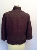 Mandolin Brown Linen Jacket Size 14 - Whispers Dress Agency - Womens Coats & Jackets - 3
