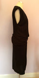 French Connection Black V Neck Wrap Style Dress Size 14 - Whispers Dress Agency - Sold - 3