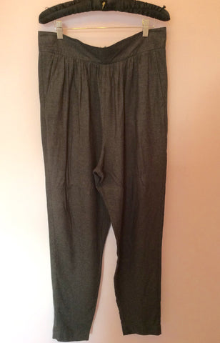 French Connection Dark Grey Hareem Style Trousers Size 14 - Whispers Dress Agency - Sold - 1