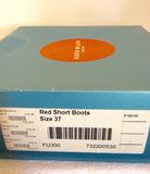 Karen Millen Red Leather Ankle Boots Size 4/37 - Whispers Dress Agency - Sold - 6