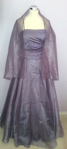 Brand New Yve London Mauve Ball Gown / Prom Dress Size S - Whispers Dress Agency - Womens Dresses - 1