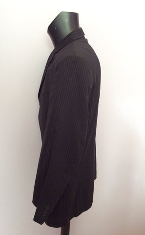 Pierre Cardin Black Pinstripe Extra Fine Merino Wool Suit Size 42R/34W - Whispers Dress Agency - Sold - 3