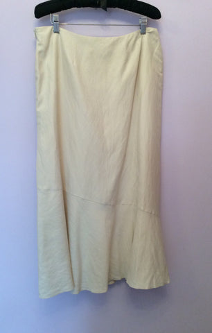 Minuet Cream & Brown Floral Print Silk & Linen Skirt Suit Size 14/16 - Whispers Dress Agency - Womens Suits & Tailoring - 5