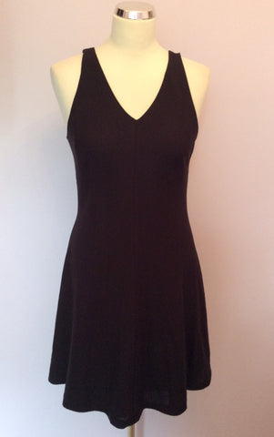 Laura Ashley Black Sleeveless Wool Dress Size 14 Fit 12 - Whispers Dress Agency - Womens Dresses - 1