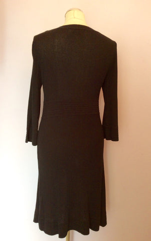 Monsoon Black Long Tie Front Cardigan Size 12 - Whispers Dress Agency - Sold - 3