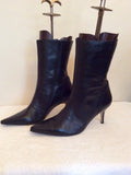 Jane Shilton Black Leather Ankle Boots Size 7.5/41 - Whispers Dress Agency - Womens Boots - 2