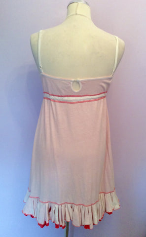 Firetrap Ivory & Coral Trim 'Abril' Cotton Dress Size M - Whispers Dress Agency - Womens Dresses - 2