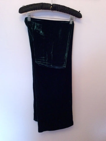 Hobbs Dark Green Velvet Trousers Size 12 - Whispers Dress Agency - Sold - 1