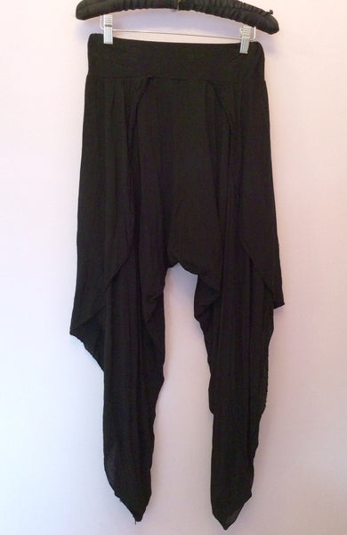 Made In Italy Black Harem Trousers One Size - Whispers Dress Agency - Sold - 1