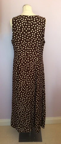 Principles Brown & Ivory Spot Long Dress Size 18 - Whispers Dress Agency - Womens Dresses - 2