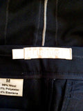 All Saints Black Pinstripe Wool Blend Crop Trousers M - Whispers Dress Agency - Sold - 4