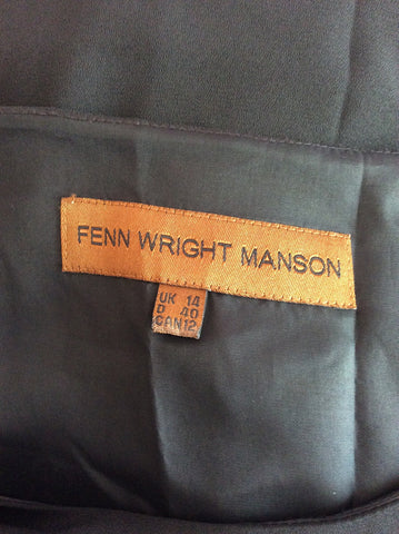 Fenn Wright Manson Black Lace Trim Dress Size 14 - Whispers Dress Agency - Sold - 5