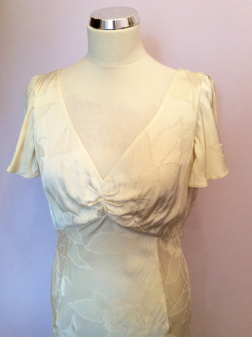 Phase Eight Ivory Floral Embossed Wedding Dress Size 14 - Whispers Dress Agency - Sold - 2
