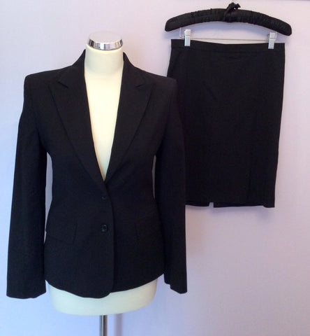 French Connection Black Wool Blend Skirt Suit Size 8/10 - Whispers Dress Agency - Sold - 1