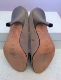 LK Bennett Mink & Brown Satin Peeptoe Heels Size 5/38 - Whispers Dress Agency - Womens Heels - 4