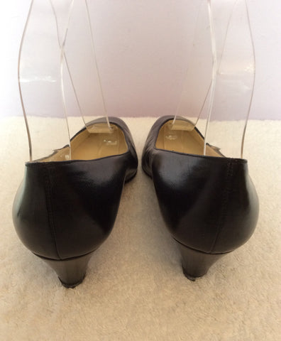 Vintage Bruno Magli Black Italian Leather Court Shoes Size 3.5 /36 - Whispers Dress Agency - Sold - 3