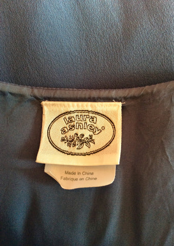 LAURA ASHLEY BLUE SILK SKATER DRESS SIZE 16 - Whispers Dress Agency - Womens Dresses - 3