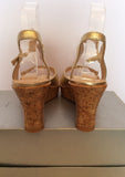 Brand New Dune Gold Wedge Heel Sandals Size 6/39 - Whispers Dress Agency - Womens Wedges - 3