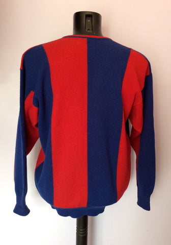 Nick Faldo For Pringle Blue & Red Stripe Golf Jumper Size M - Whispers Dress Agency - Mens Knitwear - 2