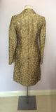 BETTY BARCLAY PALE GOLD & BRONZE PRINT LINEN DRESS & JACKET SUIT SIZE 10 - Whispers Dress Agency - Womens Suits & Tailoring - 4