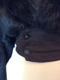Diesel Black Rabbit Fur Hooded Jacket Size S Fit UK 8 - Whispers Dress Agency - Sold - 5