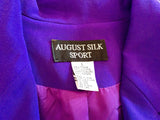 Brand New August Silk Sport Purple Silk Skirt Suit Size L - Whispers Dress Agency - Womens Suits & Tailoring - 6