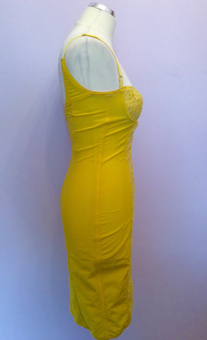 Dolce & Gabbana Yellow Lace Trim Corset Dress Size 6/8 - Whispers Dress Agency - Sold - 2