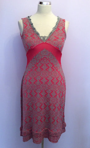 Brand New Odd Molly Pink & Silver Metallic Knit Dress Size 0 UK 6/8 - Whispers Dress Agency - Sold - 1