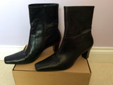 LK Bennett Black Leather Heeled Ankle Boots Size 8/42 - Whispers Dress Agency - Womens Boots - 2