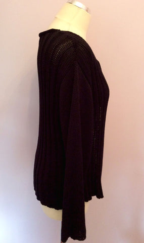 Ischiko Black Cardigan Size 40 UK 12 - Whispers Dress Agency - Womens Knitwear - 2