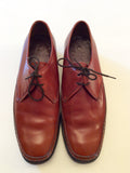 Smart Barker Brown Leather Lace Up Shoes Size 6.5E / 39.5 - Whispers Dress Agency - Mens Formal Shoes - 2