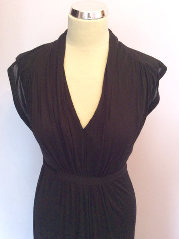 French Connection Black V Neck Maxi Dress Size 12 - Whispers Dress Agency - Sold - 2