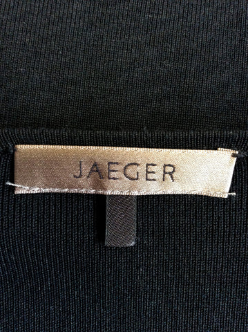 JAEGER BLACK SILK SCOOP NECK SILK BLEND JUMPER SIZE M - Whispers Dress Agency - Womens Knitwear - 3