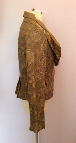 Fransa Olive Green Tapestry Print Jacket Size 40 UK 12 - Whispers Dress Agency - Sold - 4